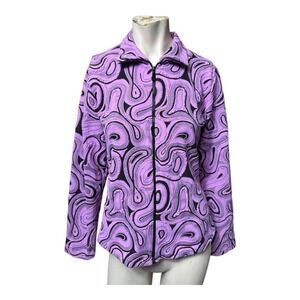 Andria Lieu Collection Purple Swirl Zip-Up‎ Jacket – Size M